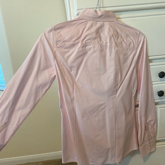 J. Crew pink and white striped button down shirt - Picture 2 of 4